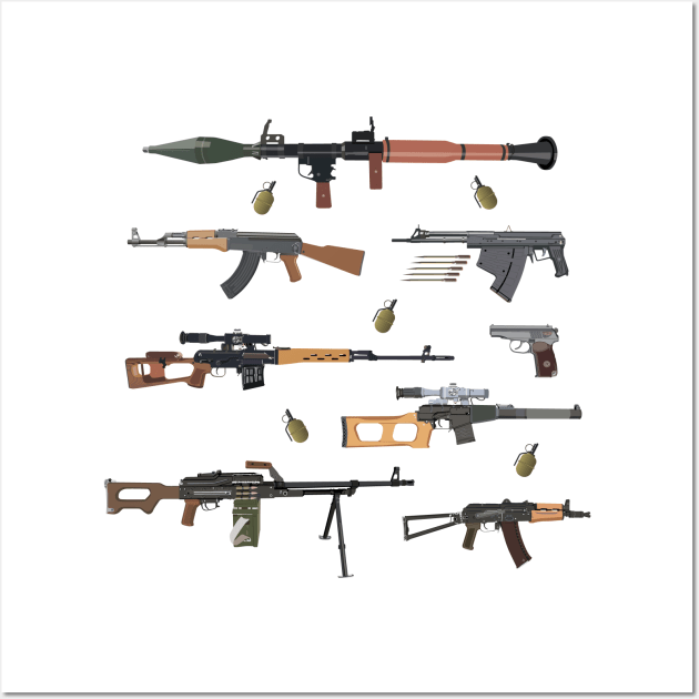 Soviet Cold War Weapons Wall Art by NorseTech